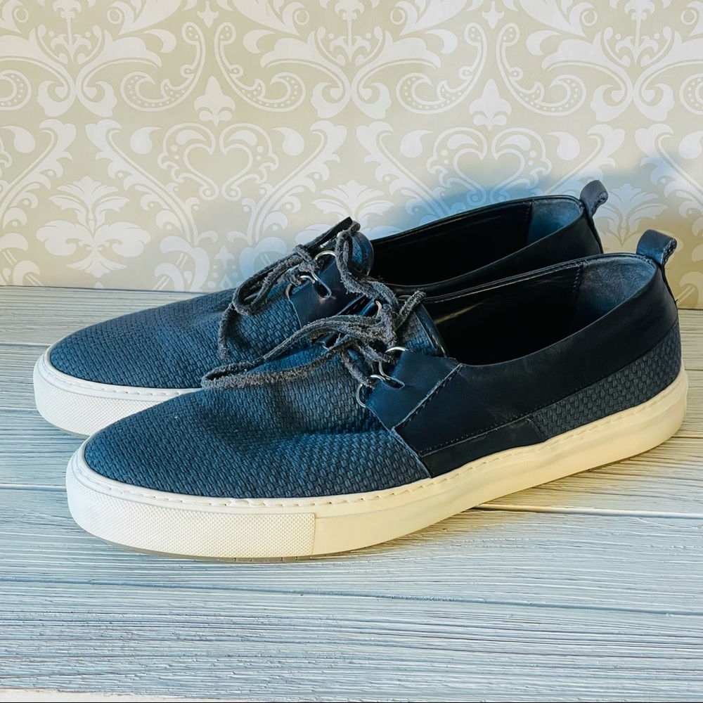 Men’s NAVYBOOT Loafers Blue Canvas Size 10/44 Navy Blue